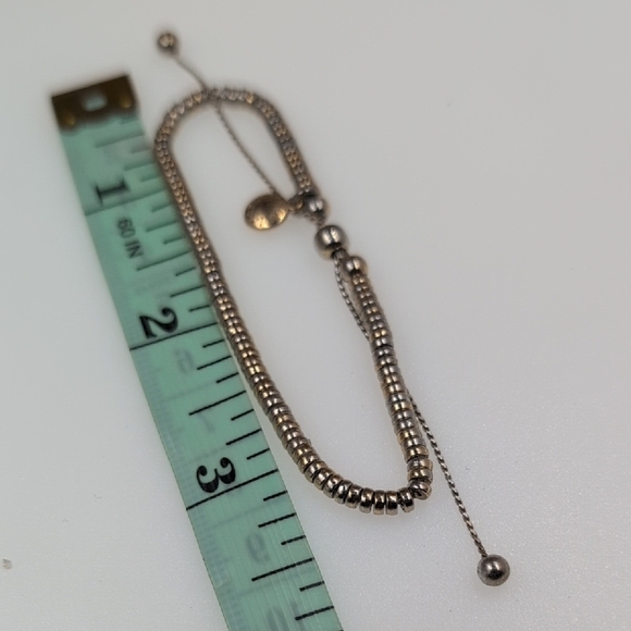 J. Crew Gold Bracelet Timeless Design adjustable Slider Faded To Silver - Picture 4 of 4